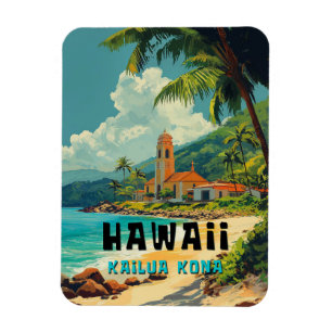 Íman Vintage Kailua Kona Hawaii Beach