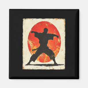 Íman Vintage Karate - Silhouette Afetada - Japão Mart
