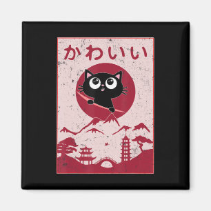 Íman Vintage Kawaii Cat Anime Japonês Gift Girls Boys