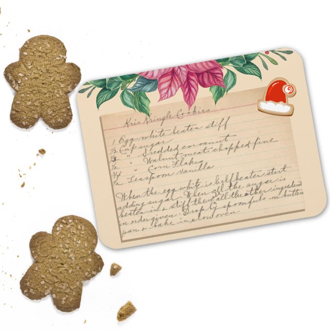 Íman Vintage Kris Kringle Cookies Recebe Natal (Criador carregado)