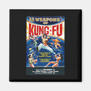 Íman Vintage Kungfu Karate Bjj Martial Arts Movie Retro