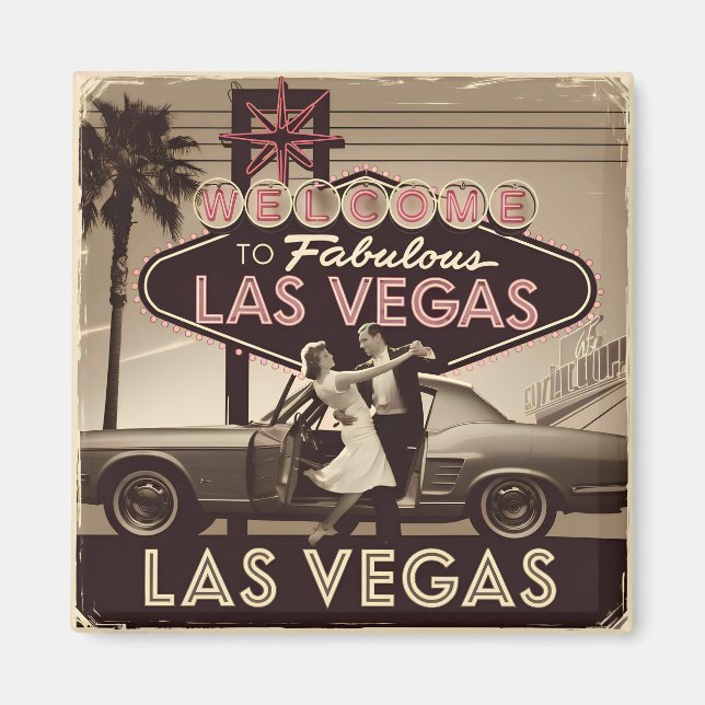 Íman Vintage Las Vegas USA (Frente)