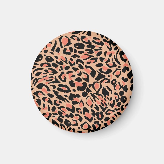 Íman Vintage Leopard Pattern Design (Frente)