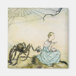 Íman Vintage Little Miss Muffet por Arthur Rackham