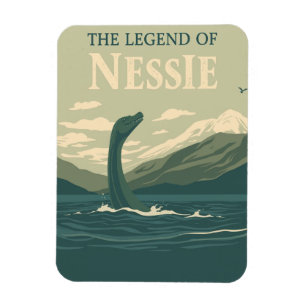 Íman Vintage Loch Ness Monster Scotland Viagem Magnet