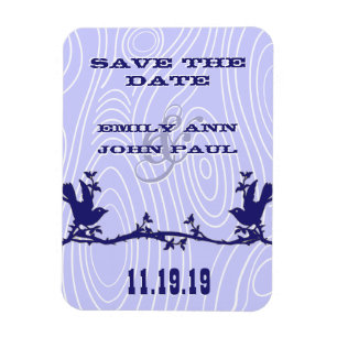 Íman Vintage Love Birds Woodgrain Salvar Data