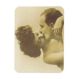 Íman Vintage love couple kissing sepia illustration
