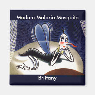 Íman Vintage Madam Malaria Mosquito