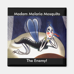 Íman Vintage Madam Malaria Mosquito