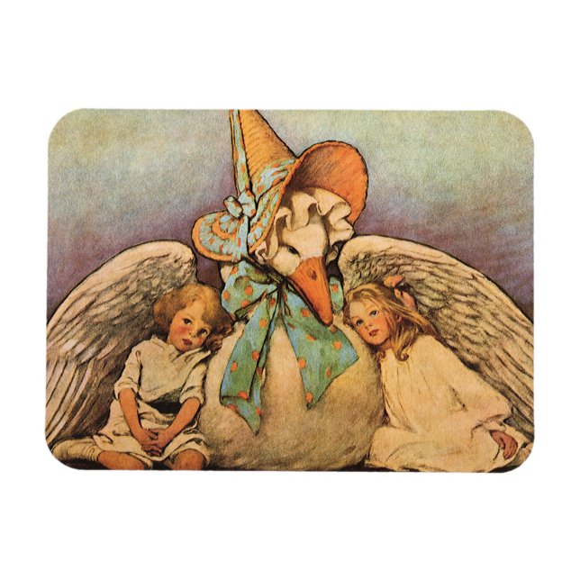 Íman Vintage Mãe Goose Filhos Jessie Willcox Smith (Horizontal)