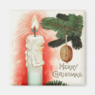 Íman Vintage Magnet da Vela de Natal