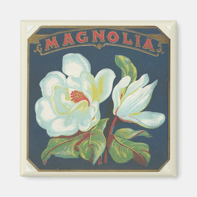 Íman Vintage Magnolia Flor (Frente)