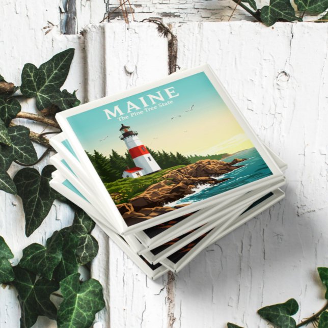 Íman Vintage Maine (Criador carregado)