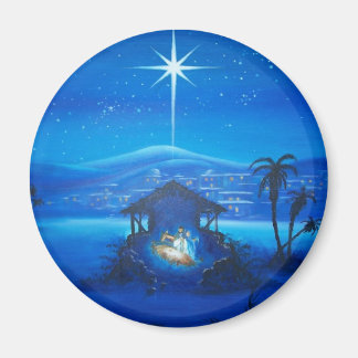 Íman Vintage Manger Night Scene