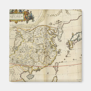 Íman Vintage Map da China 1662