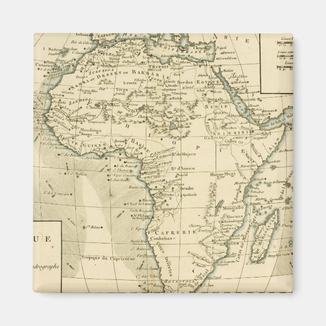 Íman Vintage Map of Africa (Frente)