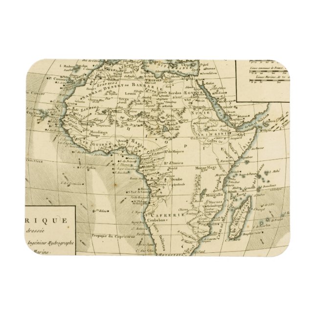 Íman Vintage Map of Africa (Horizontal)