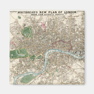 Íman Vintage Map of London England (1853)