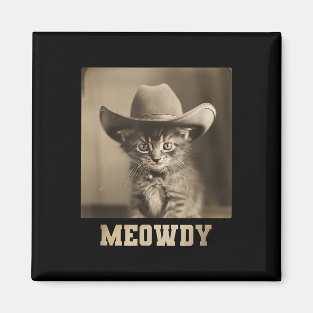 Íman Vintage Meowdy Cat (Frente)