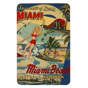 Íman Vintage Miami Beach, Florida, EUA -