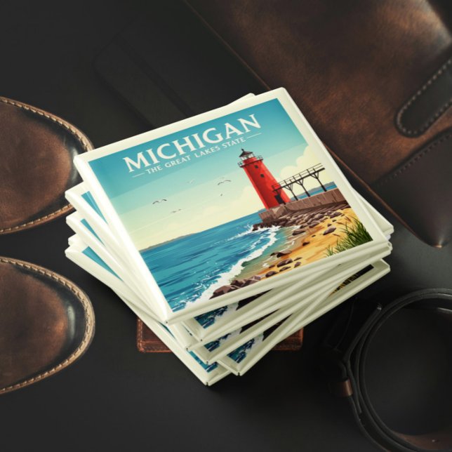 Íman Vintage Michigan (Criador carregado)