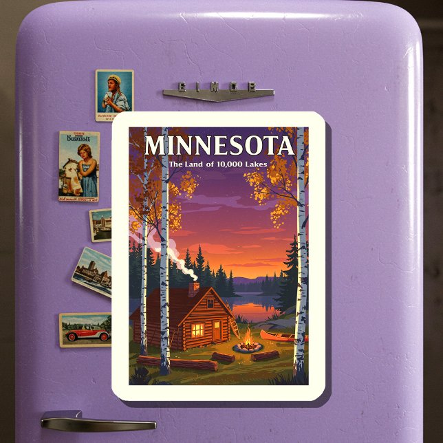 Íman Vintage Minnesota (Criador carregado)
