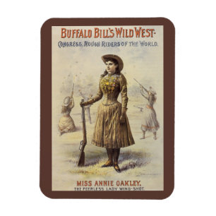 Íman Vintage Miss Annie Oakley, Cowgirl Ocidental