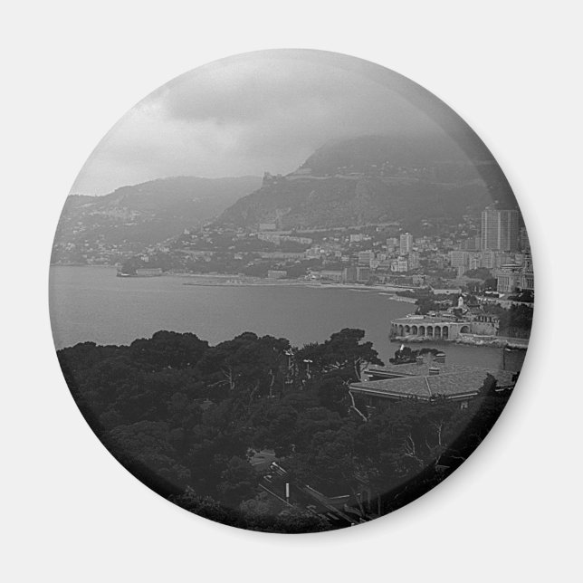 Íman Vintage Mônaco Monte Carlo - Vista da costa (Frente)