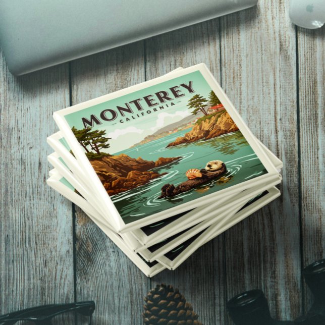 Íman Vintage Monterey California (Criador carregado)