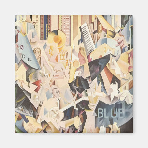 Íman Vintage Music, Art Deco Jazz, Rhapsody em Azul