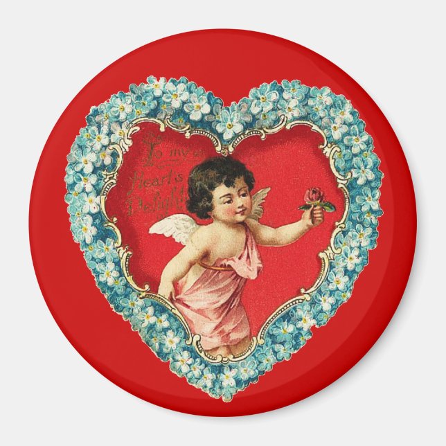 Íman Vintage Namorados Heart (Frente)