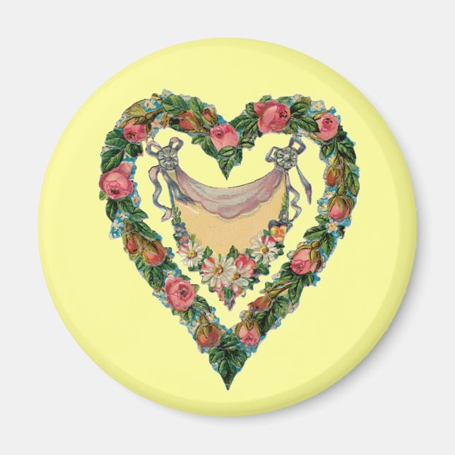 Íman Vintage Namorados Heart (Frente)