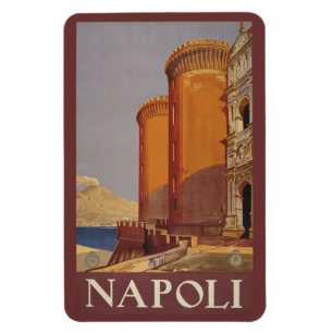 Íman Vintage Napoli Nápoles Imagem Itália