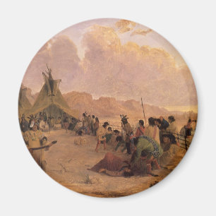 Íman Vintage Native American, dança de medicina por Eas