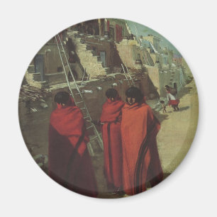 Íman Vintage Nativo Americano, Hopi Pueblo por Louis Ak