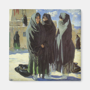 Íman Vintage Nativo Americano, Meninas de Taos por Walt
