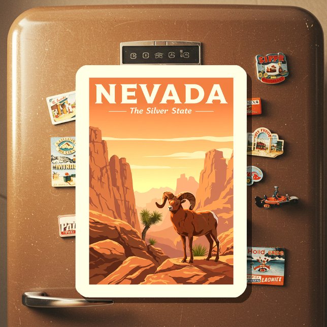 Íman Vintage Nevada (Criador carregado)