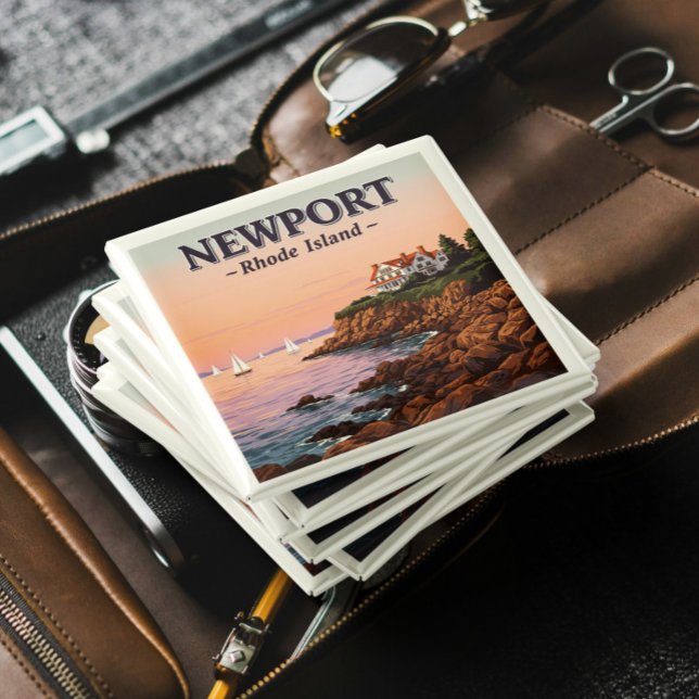 Íman Vintage Newport Rhode Island (Criador carregado)