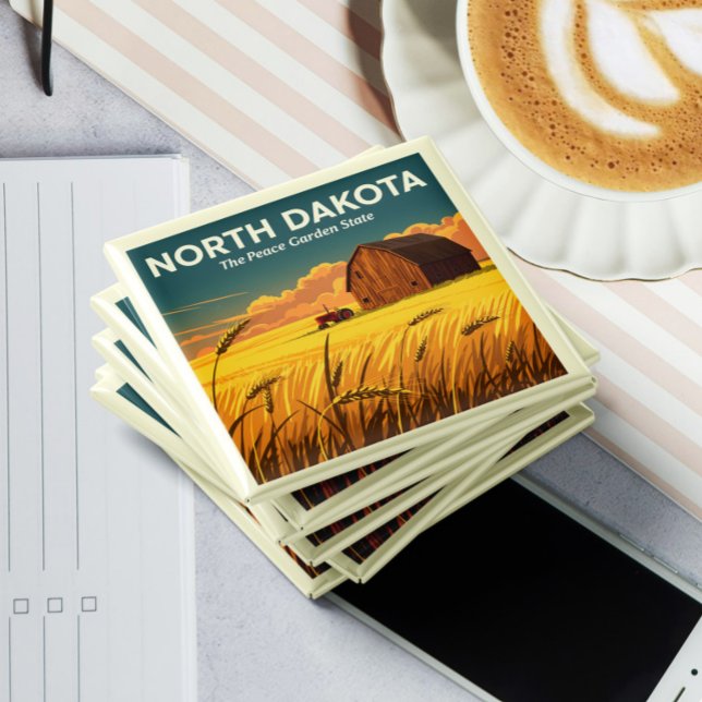 Íman Vintage North Dakota (Criador carregado)