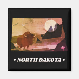 Íman Vintage North Dakota State Magnet