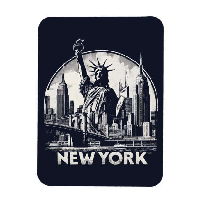Íman Vintage Nova York (Vertical)