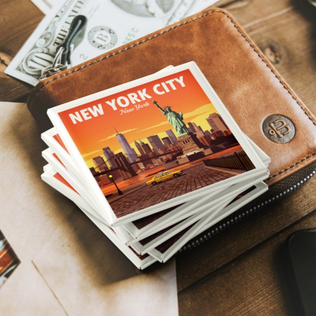 Íman Vintage Nova York (Criador carregado)