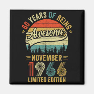 Íman Vintage Novembro 1966 60 Anos Design