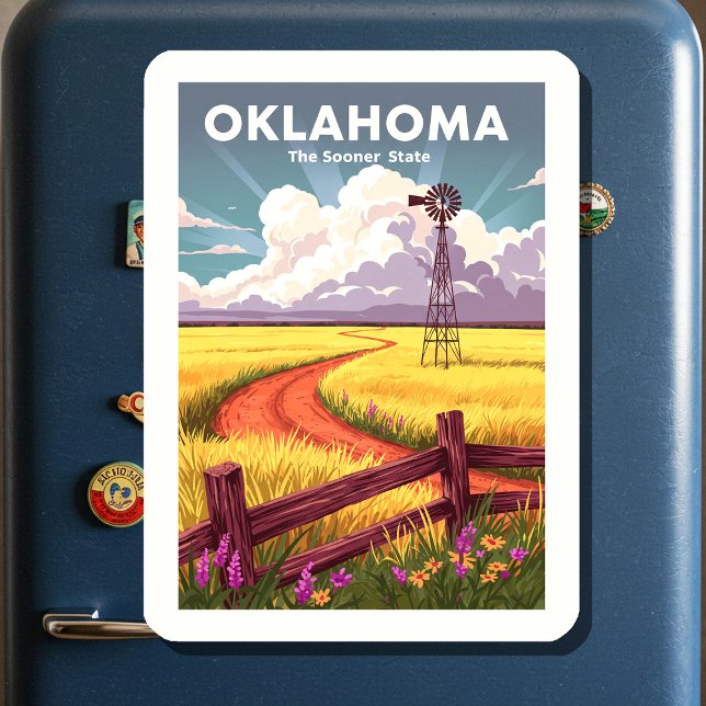 Íman Vintage Oklahoma (Criador carregado)