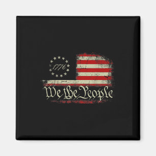 Íman Vintage Old American Flag Patriótico 1776 Nós Somo