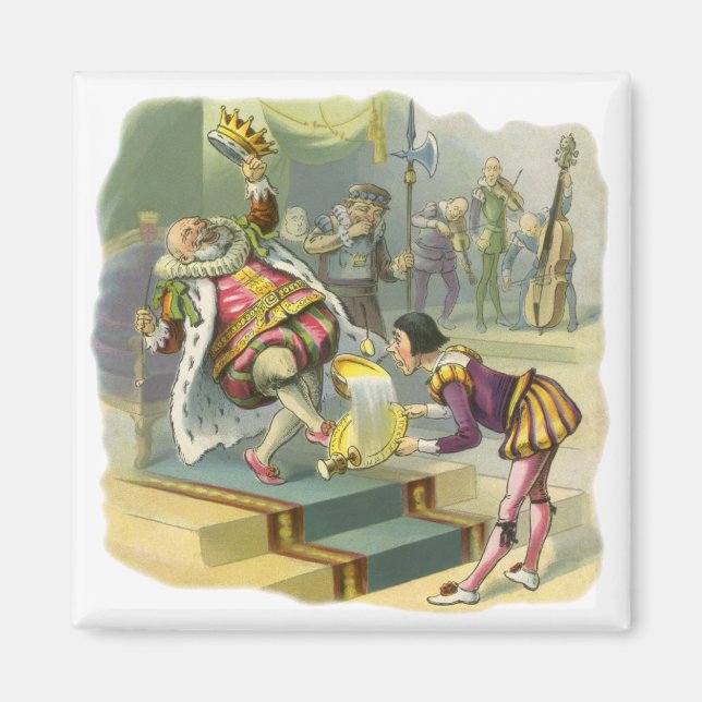 Íman Vintage Old King Cole Nursery Rhyme Poem Song (Frente)