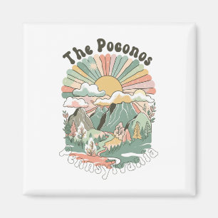 Íman Vintage Os Poconos Montanhas Pensilvânia Caminhada
