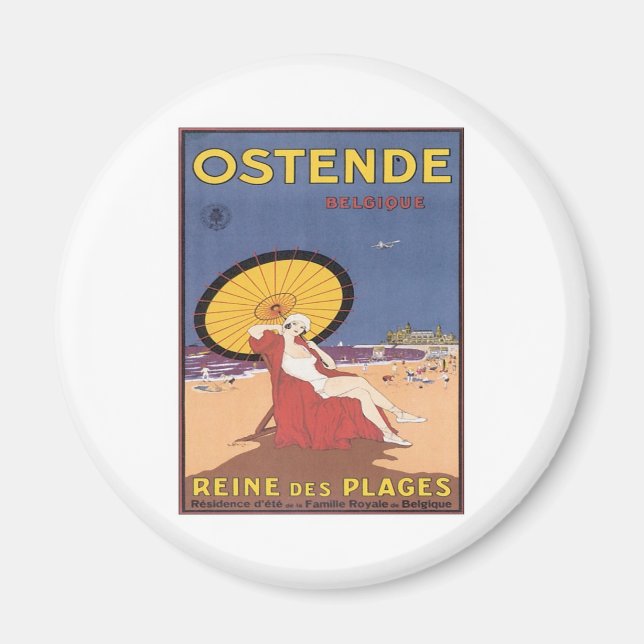 Íman Vintage Ostende Belgique (Frente)