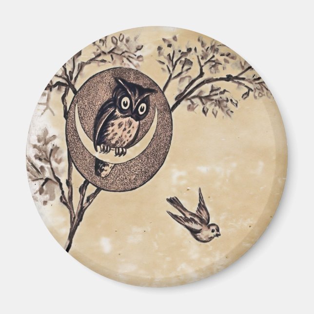 Íman Vintage Owl Magnet (Frente)