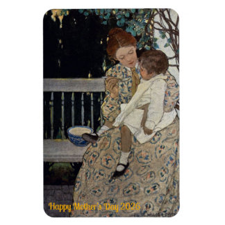 Íman VINTAGE Painting Mother's Day ~ 